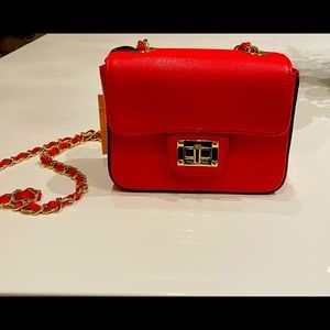 Authentic Red Cross body bag, from Mario Valentino. Made in Italy. Never used!